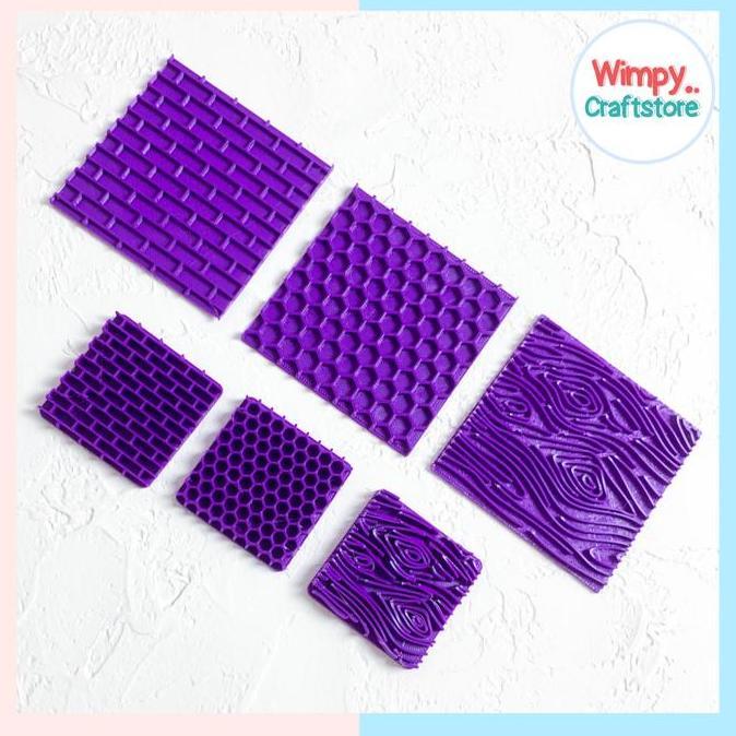 Cetakan Texture Motif Embossing Stamp Kue Fondant Cetakan Clay Bata