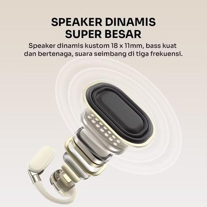 Headset Bluetooth Robot Comfo X TWS Open-ear AI Sport R-WAT Audio Super Bass