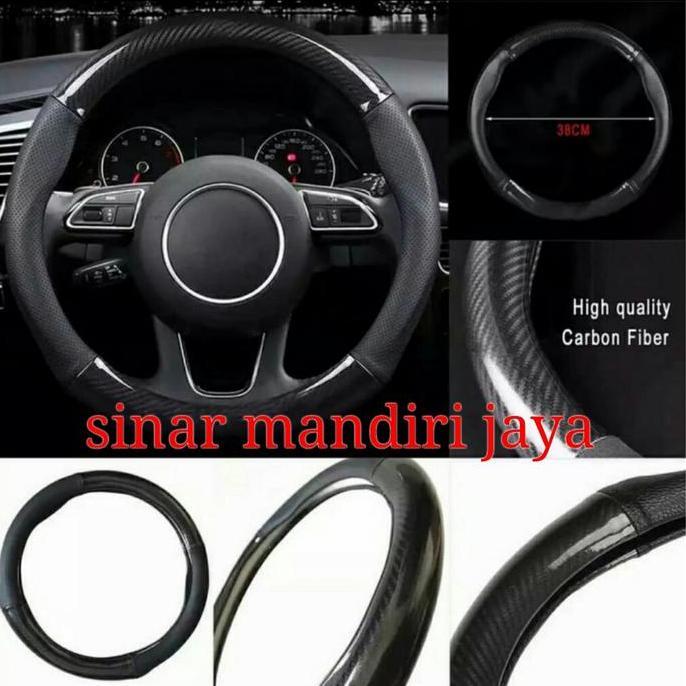 nirvanazty - Sarung stir carbon mobil Honda Jazz Diskon