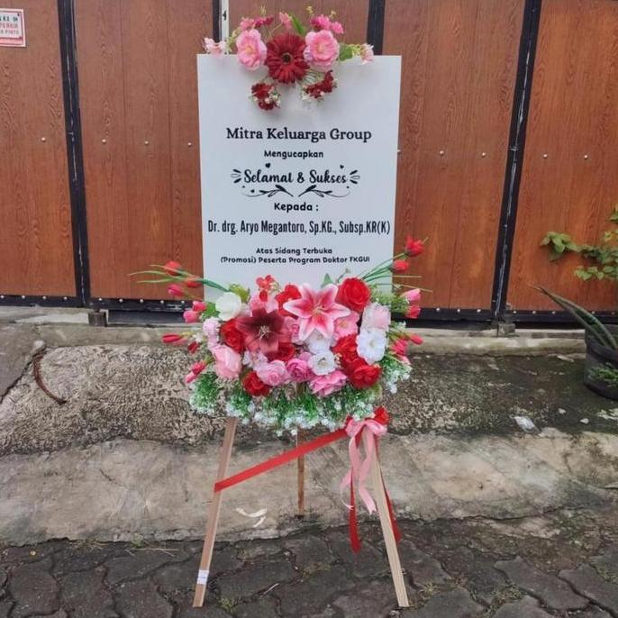 BISA KIRIM HARI INI Papan Bunga Standing Akrilik PERSEGI Ucapan Standing Acrylic Bunga Akrilik Bunga