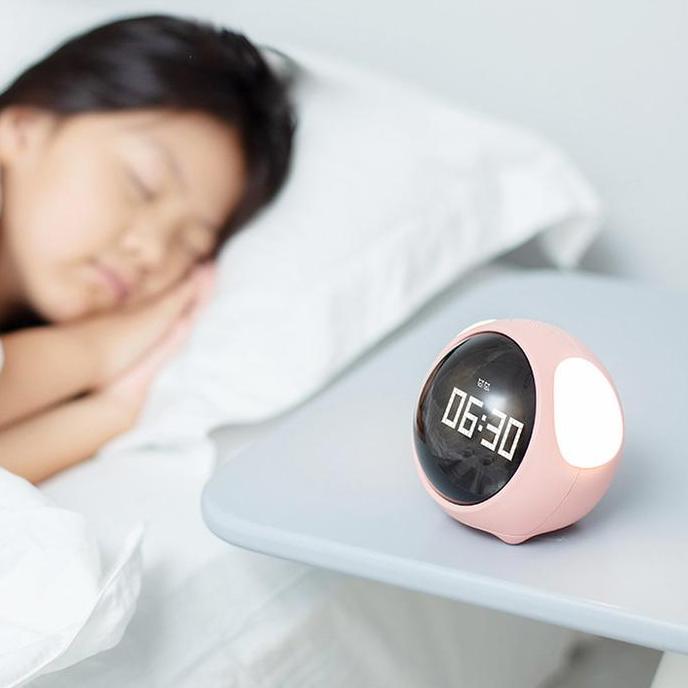 TOKKADO Kinbi Alarm Clock Jam Weker Digital Lampu Tidur Emoji Lucu