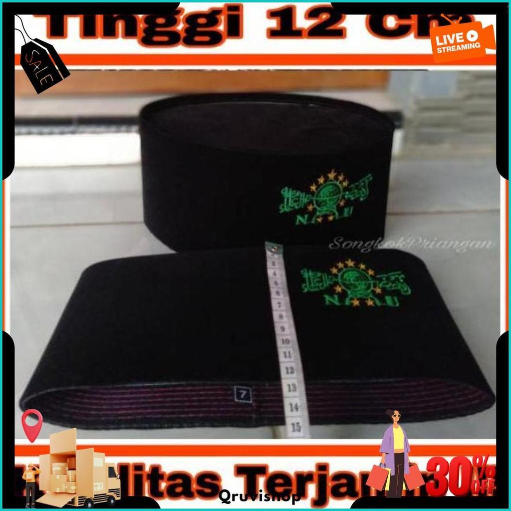 Peci Kopiah Tinggi 12Cm Songkok Peci Bordir Nu High Quality