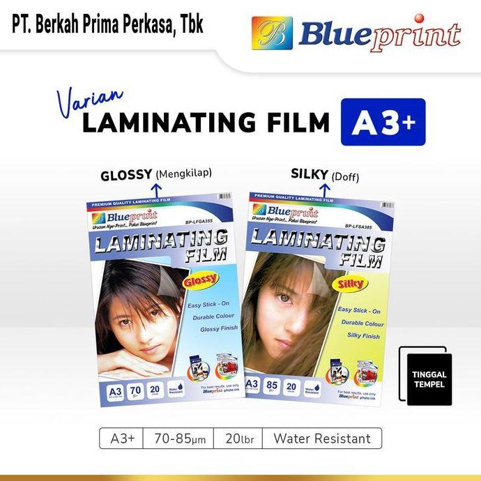Laminating Film A3 BLUEPRINT Stiker Laminating Dingin - 20 Lembar