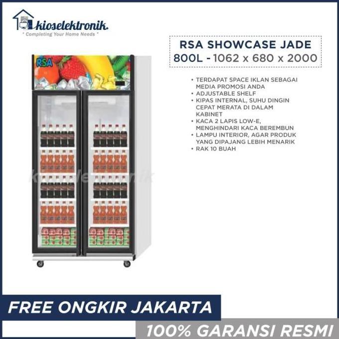 RSA Showcase JADE - Display Cooler 2 doors 800Liter