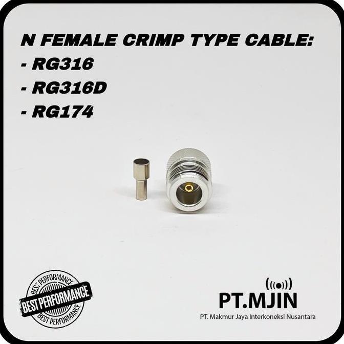 KONEKTOR N FEMALE CRIMP TYPE RG316 RG174 RG316D GOOD QUALITY BP4508