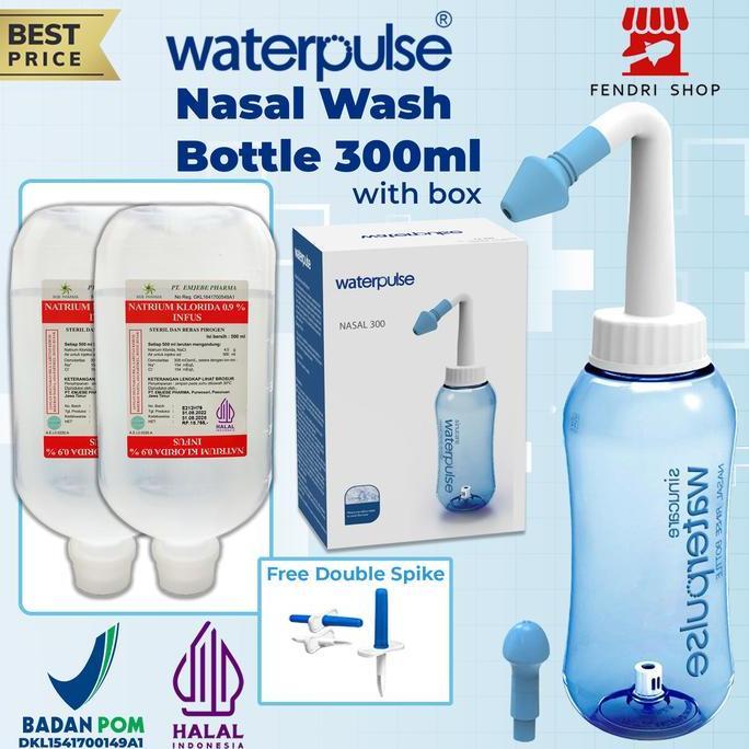 Paket Lengkap cuci Hidung 2 Nacl , gratis double spike