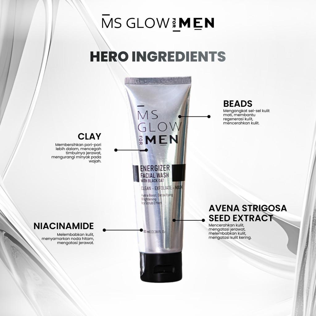 Ms Glow Men Facial Wash - Ms Glow For Men Pembersih Wajah Official