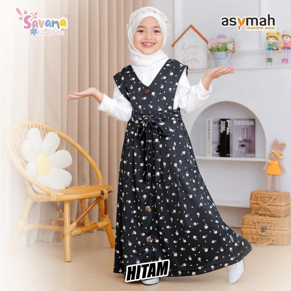 Over All Setelan Anak Perempuan Muslim - Dress Anak Perempuan Muslim set Inner - Savana Series