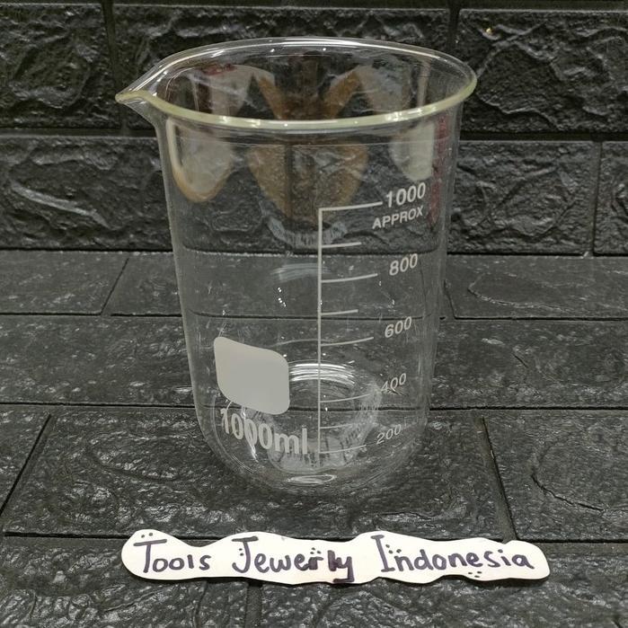 [ New ] New Gelas Ukur 1000 ml Kaca/Gelas Ukur 1000 ml Kaca Pyrex