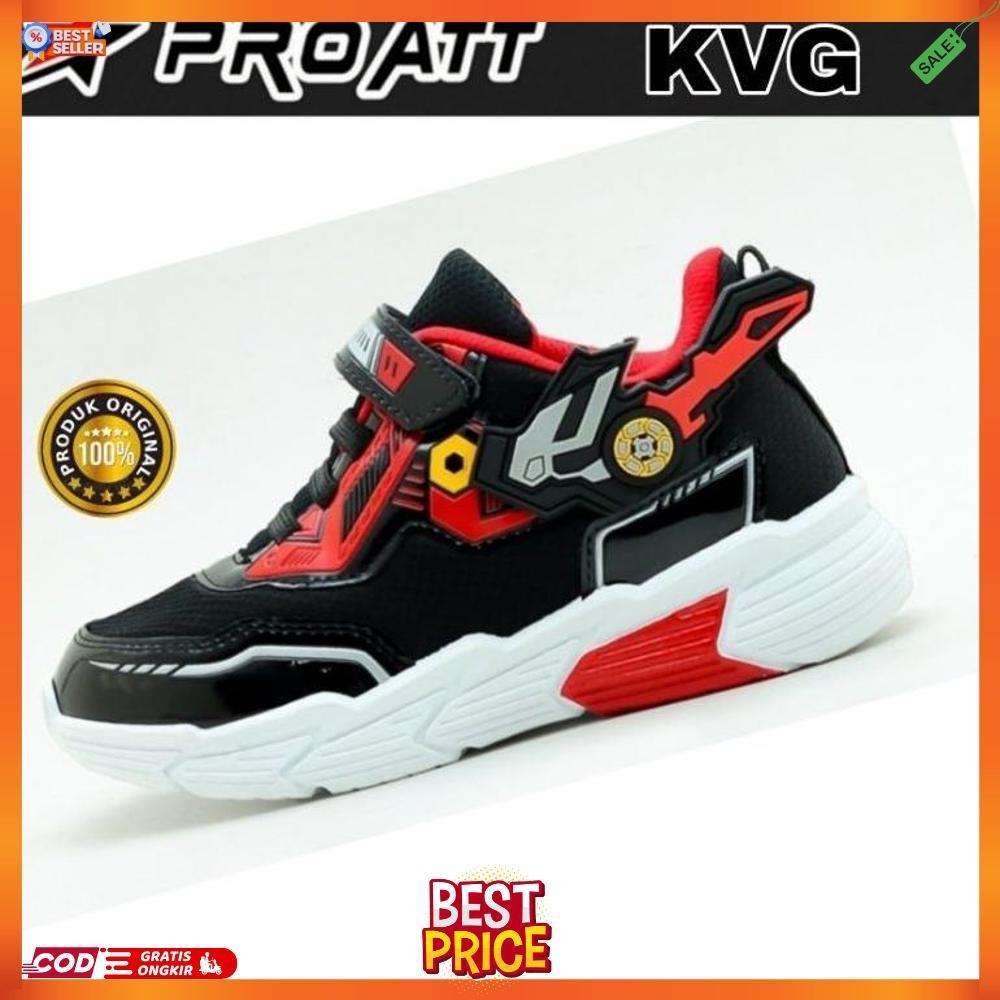 PRO ATT SEPATU SEKOLAH ANAK LAKI COWOK FASHION KARET ANTI SLIP KRETEKAN TEMPEL TANPA TALI ORIGINAL [