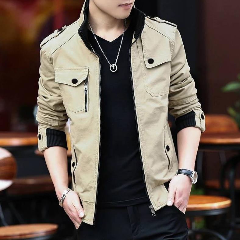 NEW DEALS JAKET PRIA BOMBER MILITARY KLASIK NWS PROJECT