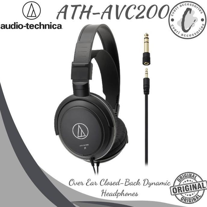 NEW Audio Technica ATH-AVC200 Over Ear Closed-Back Dynamic Headphones Original ATH AVC-200