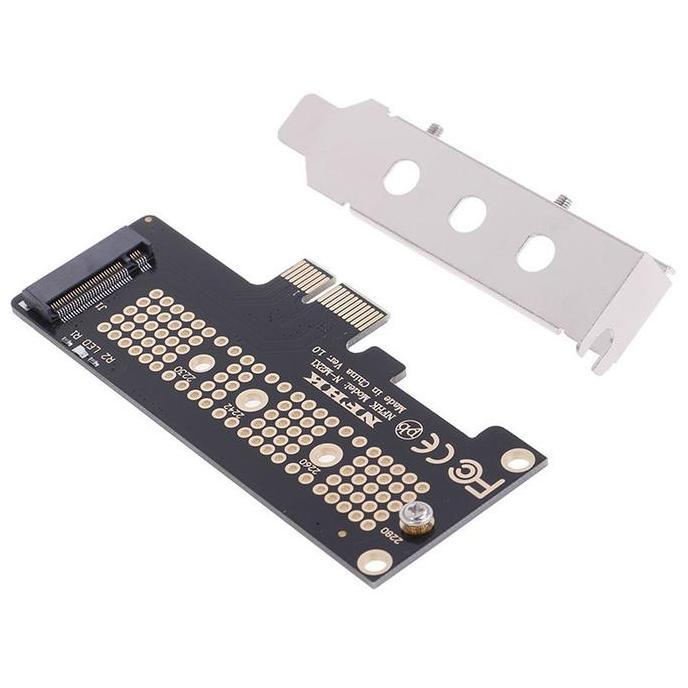 Netyou- Adapter Ssd M.2 Nvme M Key To Pcie X1 With Bracket Pci-E Pci Express Long / Short Bracket Lo