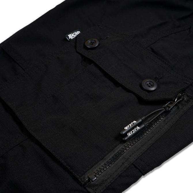 Youuu- Black Id - Special Edition Celana Panjang Cargo Hitam Pria | Lp Crg Delonic