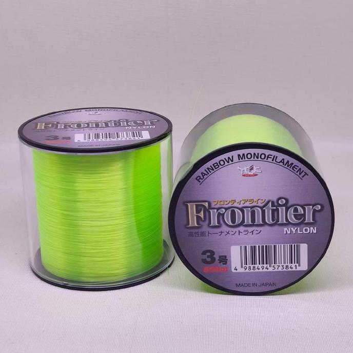 YGK Frontier Line Nylon 500m No. 3 / 12lb / 0.28mm - Fluorescent Green (TERBAIK) (TERBARU) (TERMURAH