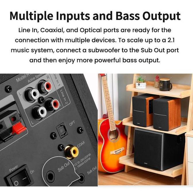 Murah Edifier R1280Db / R1280Dbs / R-1280Db / R-1280Dbs Powered Wireless Bluetooth Bookshelf Speaker
