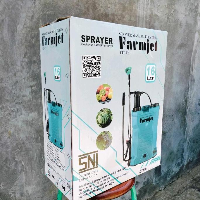Farmjet Semprotan Elektrik untuk Tanaman 16 Liter cocok untuk persawahan indonesia alat pertanian sp