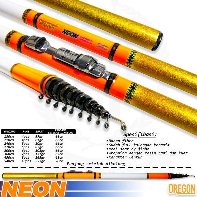 Joran Pancing Tegek Kolong Oregon Bahan Fiber (TERBAIK) (TERBARU) (TERMURAH)