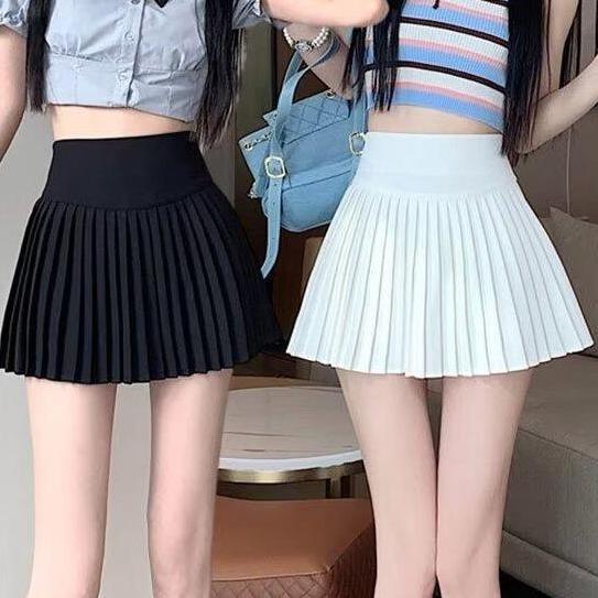 DS303 >> Rok Celana Highwaist Wanita Wanita PolosHighwaist Highwaist Skort rok celana wanita Pendek 