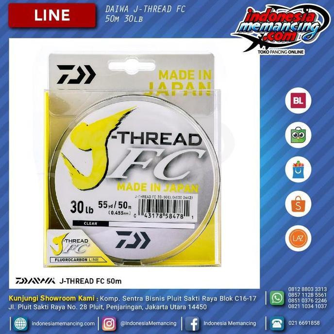 Senar Leader Daiwa J thread FC Leader 50M - 30Lb Indonesia Memancing (TERBAIK) (TERBARU) (TERMURAH)
