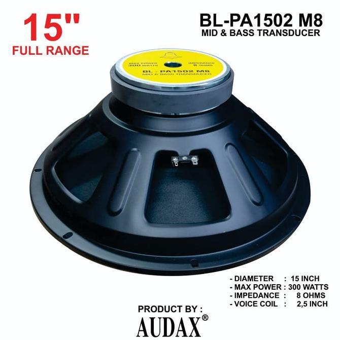Grosir Speaker Bell Bl-Pa1502 M8 Full Range 300 Watt Pa 1502 Bl Pa1502 15In 15 Inch Midd Bass Origin