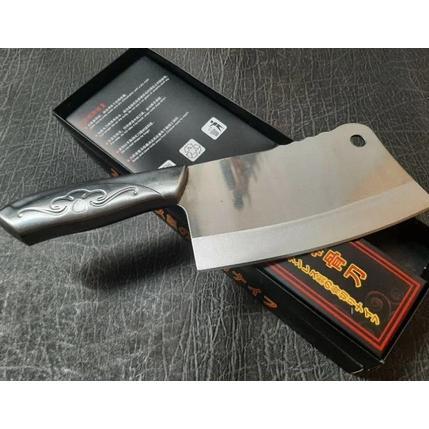 IS- PISAU DAGING TEBEL STAINLESS - PISAU DAPUR GOLOK DAGING GAGANG STAINLESS/KAYU - PISAU DAPUR ANTI