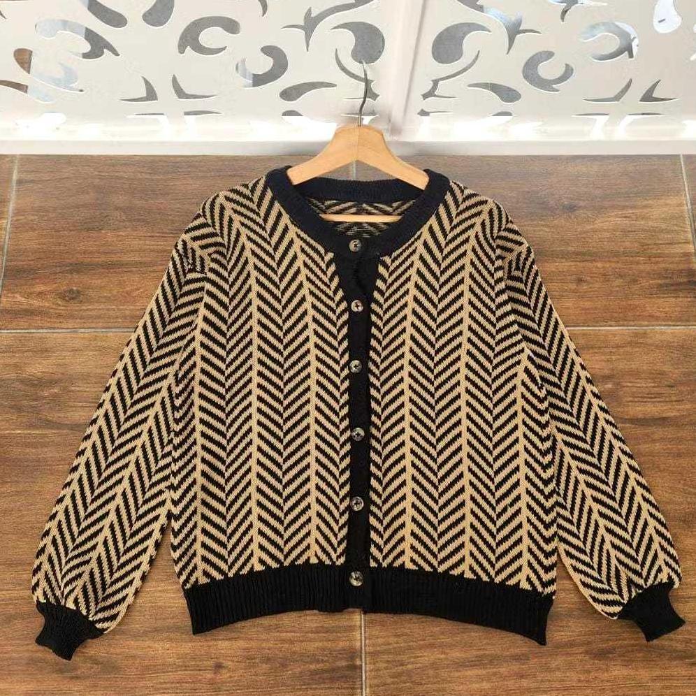Murah  Cardigan Rajut Wanita Zigzag Outer Rajut Wanita Kekinian Bahan Tebal Premium