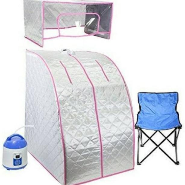 BESTPROMO Alat sauna portable Sauna dirumah Alat spa Mesin sauna steam portable dengan penutup kepal