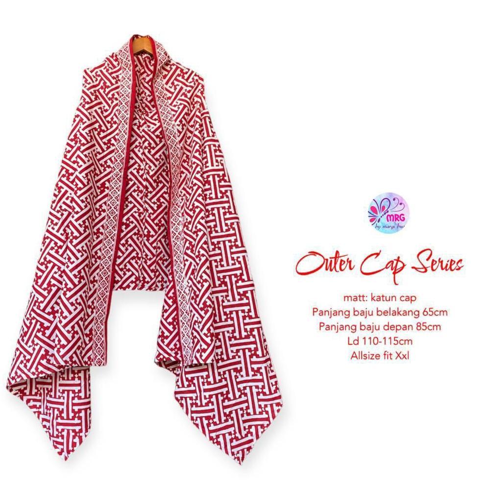 Murah !!! Outer Batik Merah Putih / Cardigan Batik Merah Putih / Kemerdekaan / Bisa Seragam