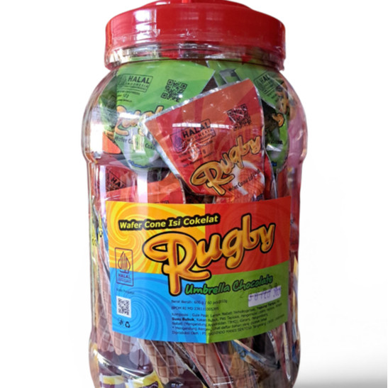 Rugby Coklat Payung isi 60 pcs