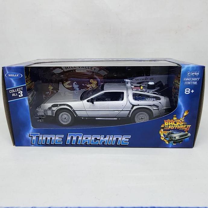 Diecast Delorean Time Machine Back To The Future 2 Welly 1:24