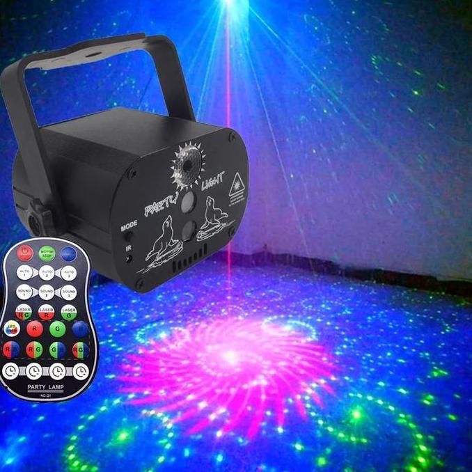Lampu Proyektor Laser Panggung LED Mini Lighting Laser Projector Disco