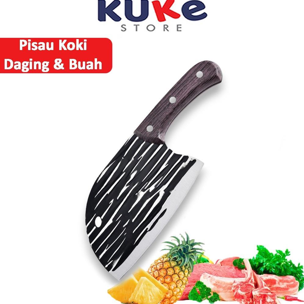KUKE PISAU KOKI JEPANG SUPER TAJAM STAINLESS STEEL / PISAU POTONG DAGING SAYUR IKAN / PISAU DAPUR JU