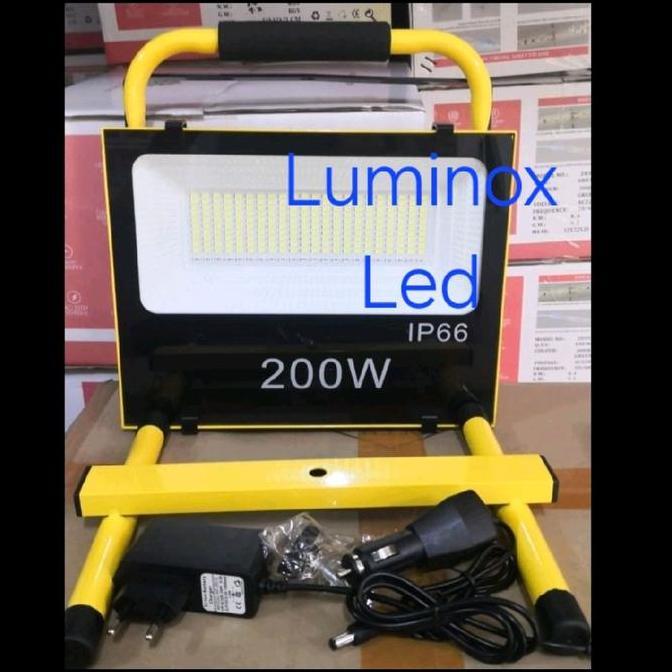 lampu sorot charge listrik 100w 100watt 200w / tembak led emergency led 100w 100 watt  200watt smd p