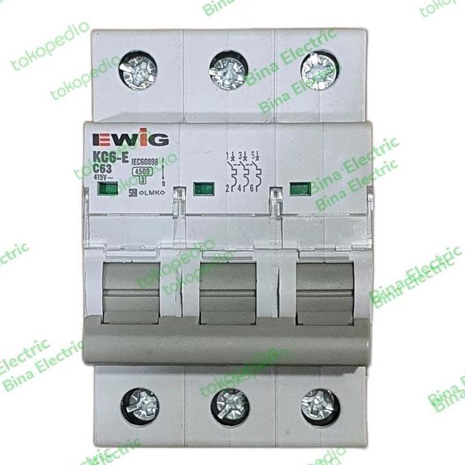 MCB Ewig 3P 50A / 63A / MCB Ewig 3 Phase 50Ampere 63Ampere