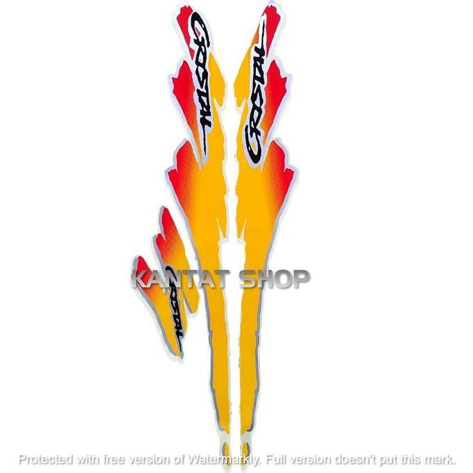 STIKER STRIPING LIS LES BODY MOTOR SUZUKI CRYSTAL 1994 STRIPING CRYSTAL TUNE FULL SET Motorcycle