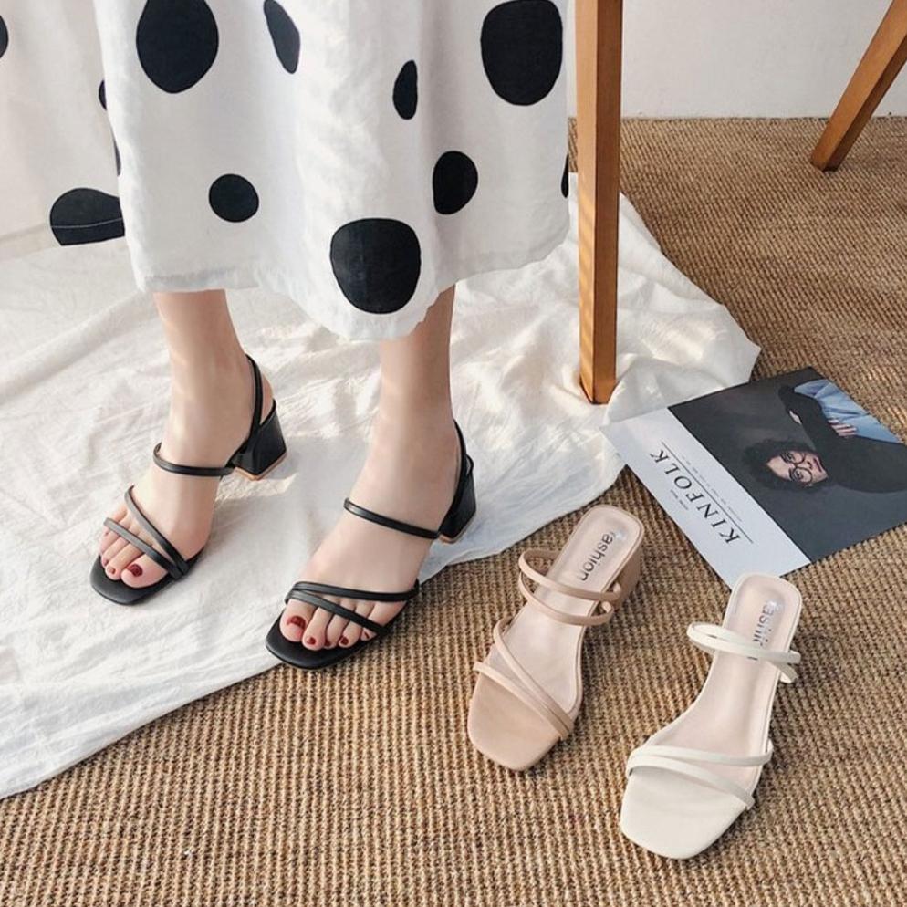 GARANSI Sandal Heels Hak Tahu Wanita Elegan KEKINIAN