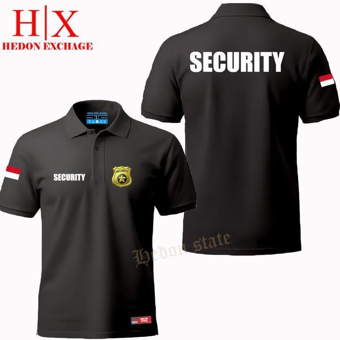 Hedon State - Poloshirt Pendek Security Baju Kaos Kerah Seragam Pria Wanita