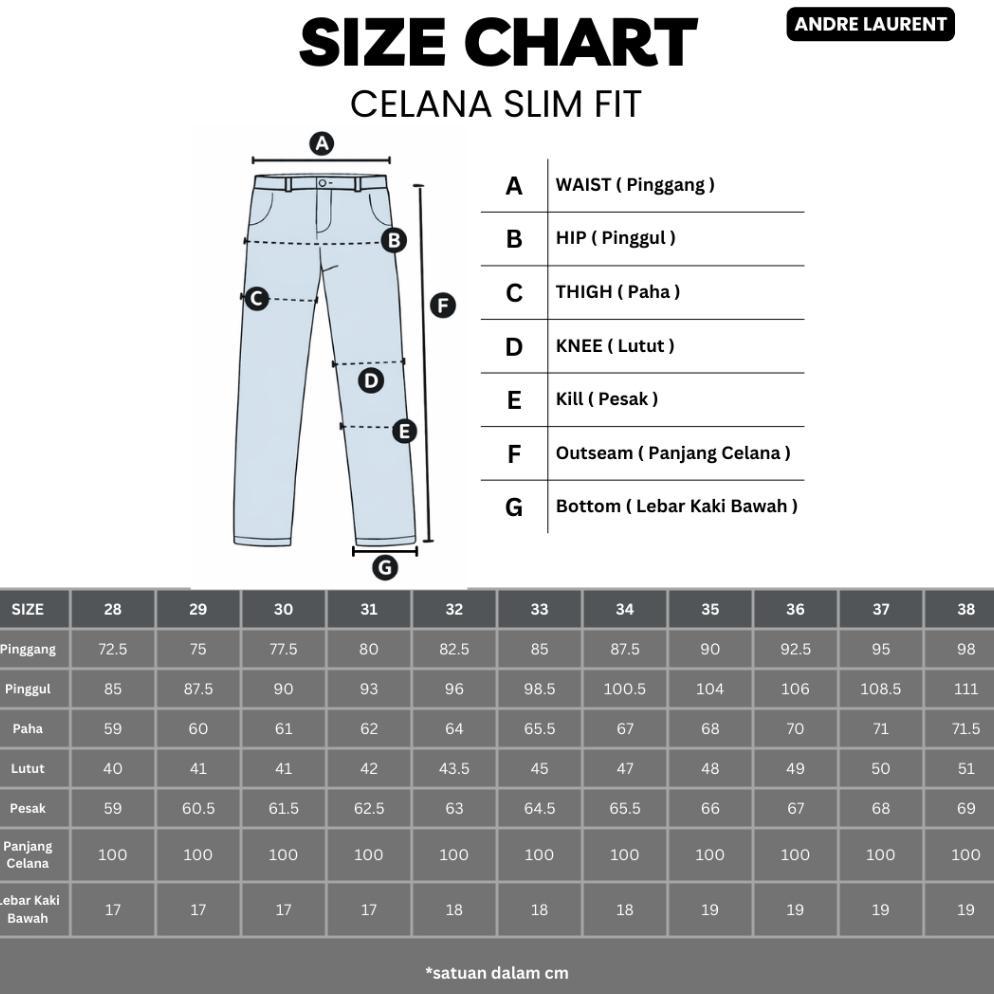 NEW PRODUCT Andre Laurent Celana Panjang Pria Formal SlimFit OHAYOO|Celana Formal Pria Hitam & Navy 