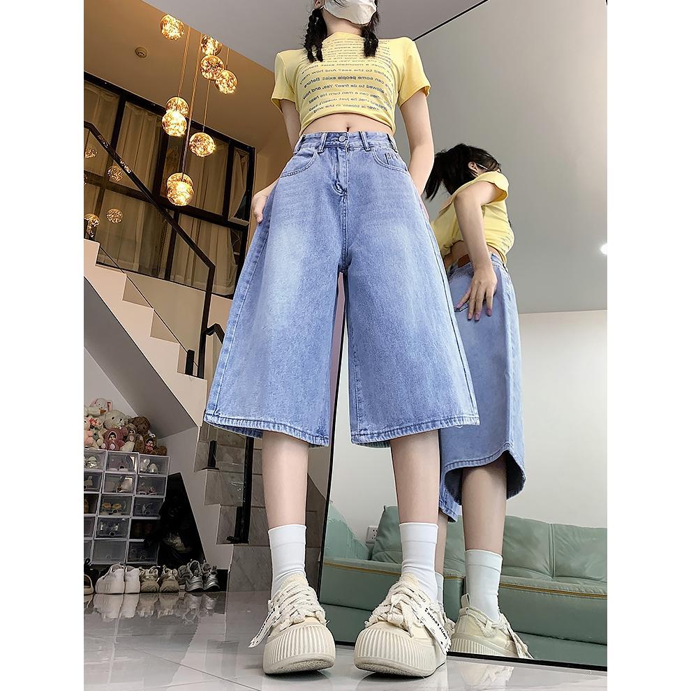 FAST DELIVERY READYCELANA JEANS PENDEK WANITA 3/4 RETRO BAGGY PANTS CELANA JEANS TERBARU CAUSUAL HIP