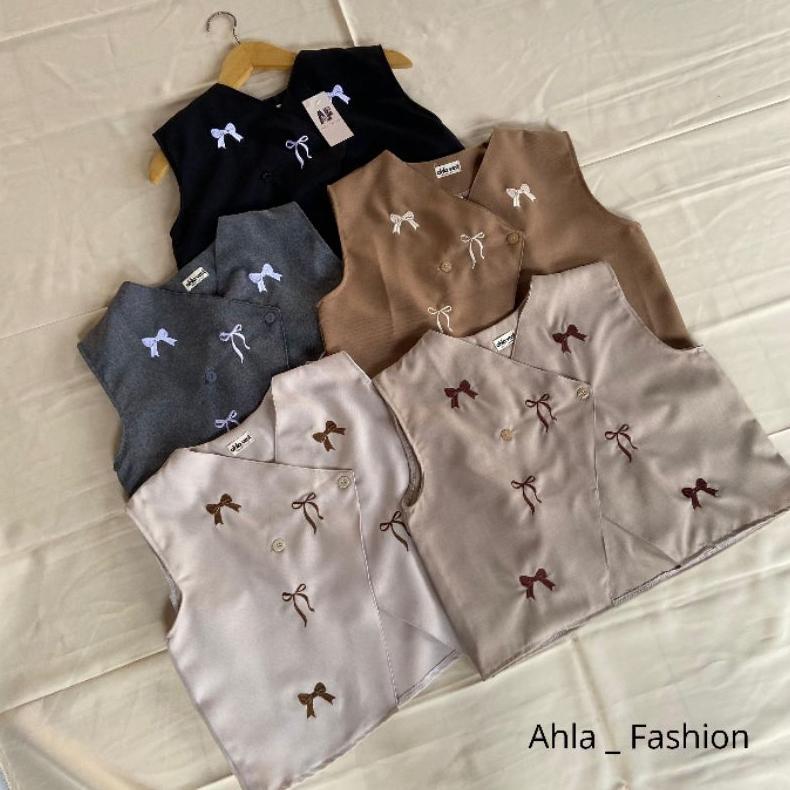 Ahla vest pita / Vest bordir pita Outer Wanita premium / Atasan rompi wanita korean style