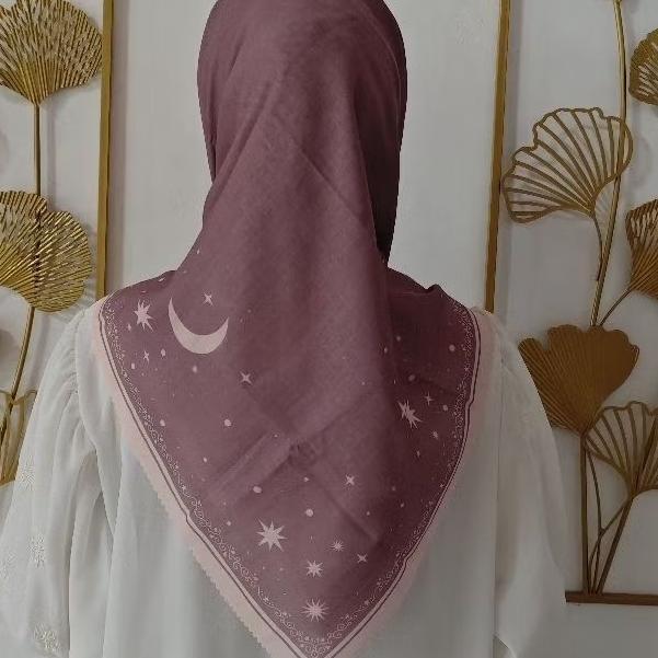 Hijab Motif Hijab Segiempat Motif Voal Premium Standar Salem Mauve Hijau Muda Navi Hitam Fanta