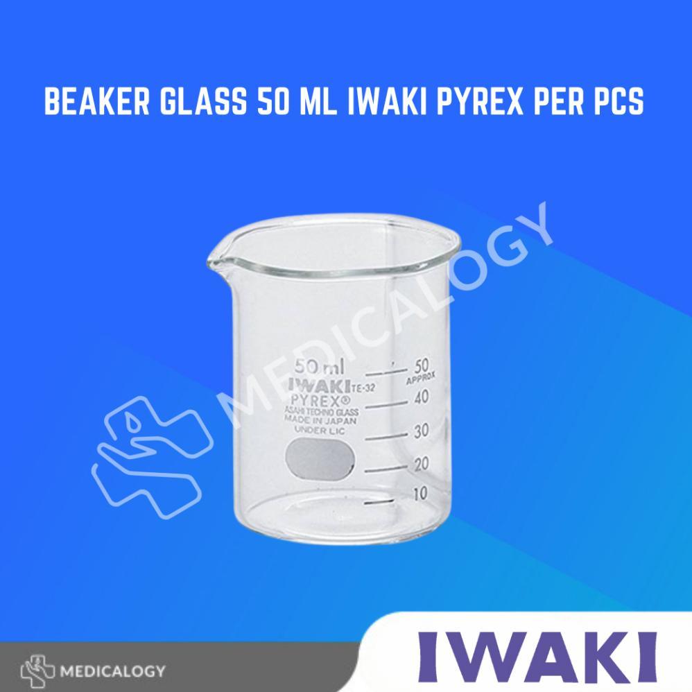 Beaker Glass 50 Ml Iwaki Pyrex Original Per Pcs