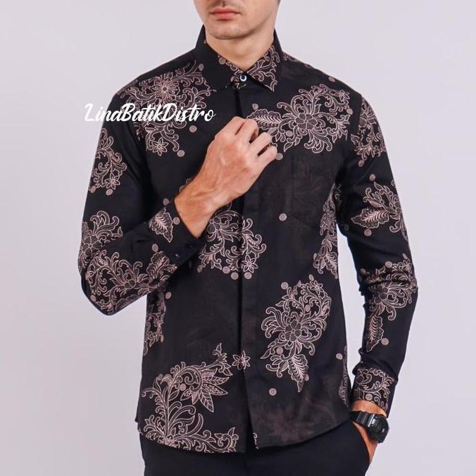 KEMEJA BATIK PRIA SLIM FIT / BAJU BATIK PRIA SLIM FIT ACS299