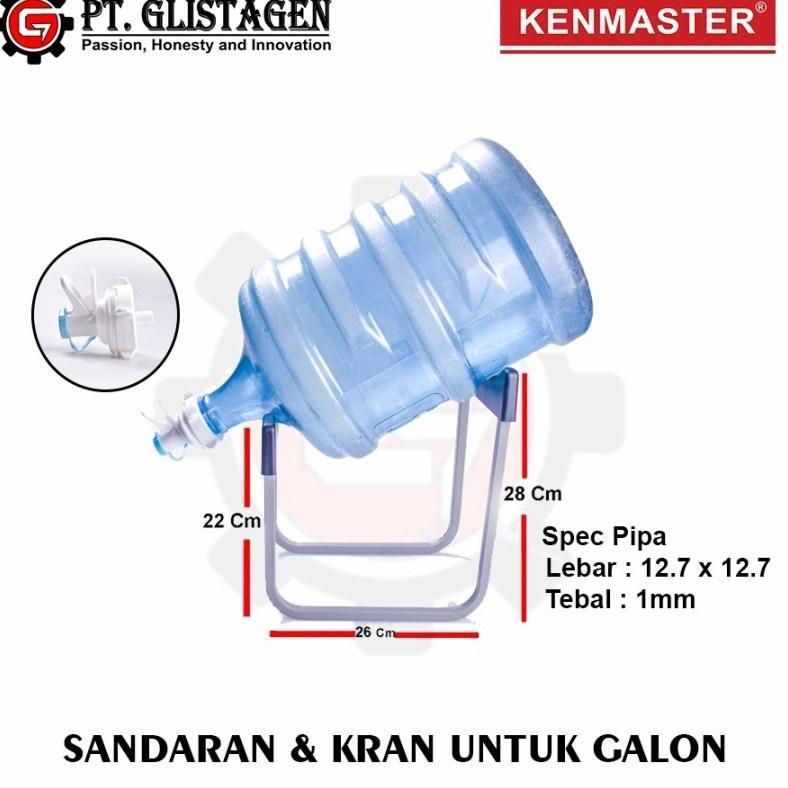 Bracket Rak Galon Tempat Dudukan Kaki Galon Air Minum + Kran Air Galon