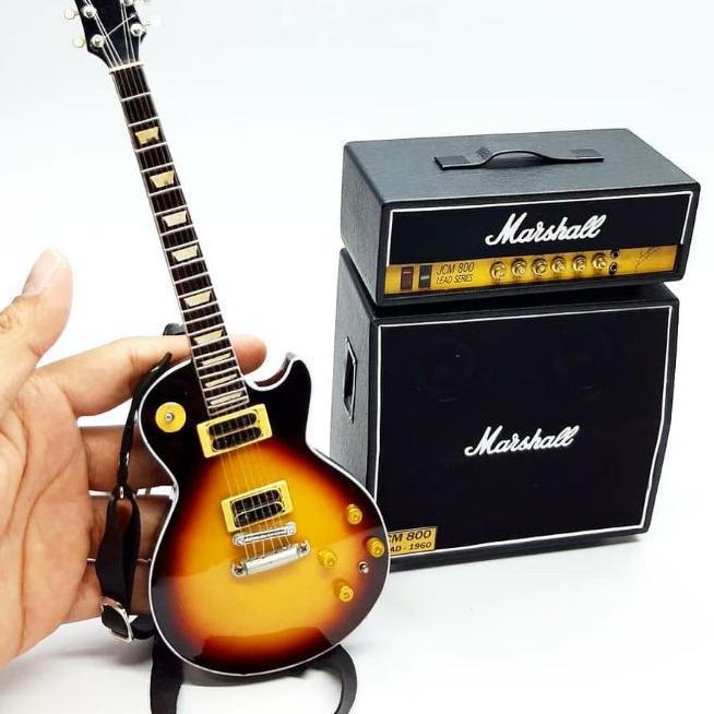 Miniatur Gitar Lespaul Slash Gnr Dan Sound Marshall Jcm 800