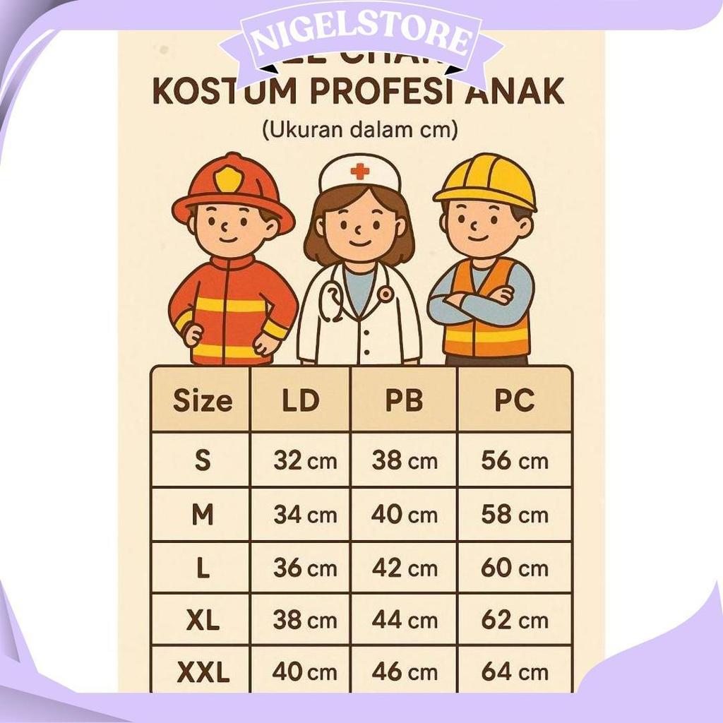 KIDZONE.ID - Baju Profesi Anak Dokter bedah Seragam scrub dokter untuk anak SCRUB KIDS KZPromo