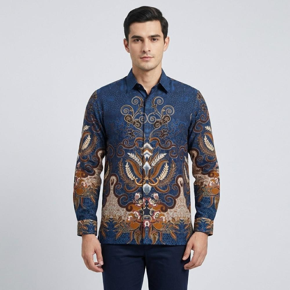 RICARDO Collection kemeja batik pria lengan panjang