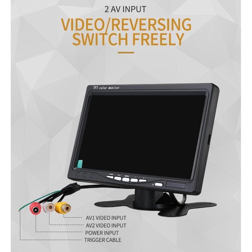 Yoelbaer Layar Monitor Mobil TFT LCD 7 Inch