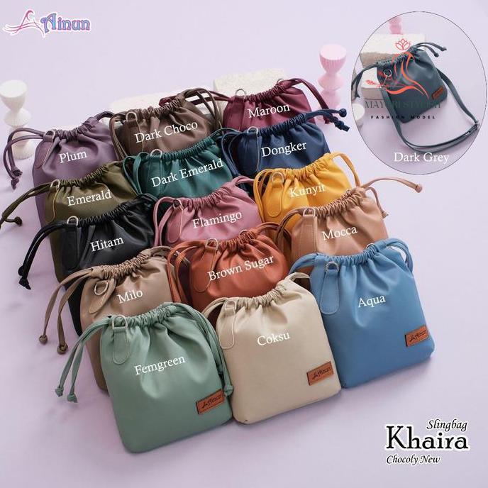 vast galeri - khaira slingbag ainun tas selempang wanita bahan halus model terbaru cewek